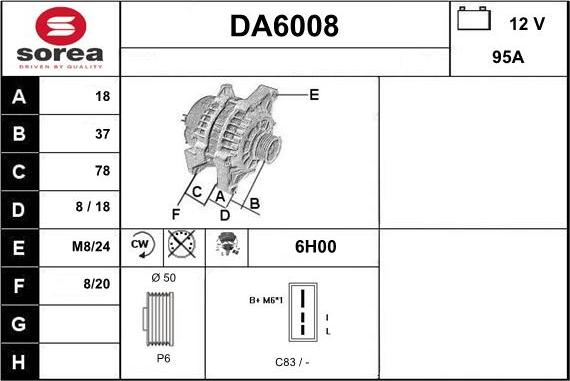 Sera DA6008 - Alternatore autozon.pro