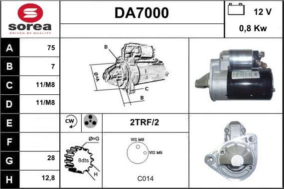 Sera DA7000 - Motorino d'avviamento autozon.pro