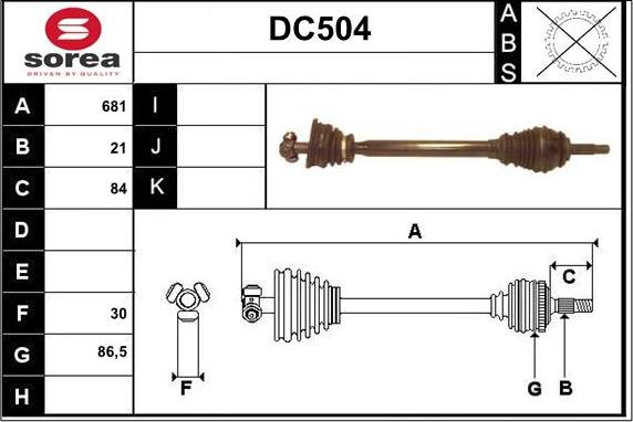 Sera DC504 - Albero motore / Semiasse autozon.pro