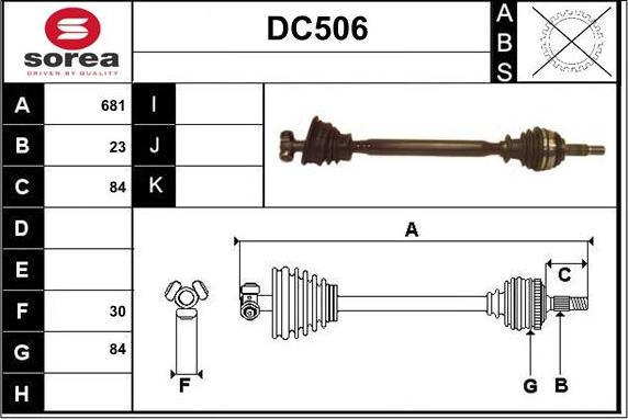 Sera DC506 - Albero motore / Semiasse autozon.pro