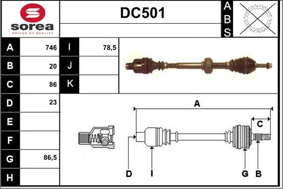 Sera DC501 - Albero motore / Semiasse autozon.pro