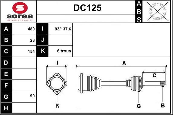 Sera DC125 - Albero motore / Semiasse autozon.pro