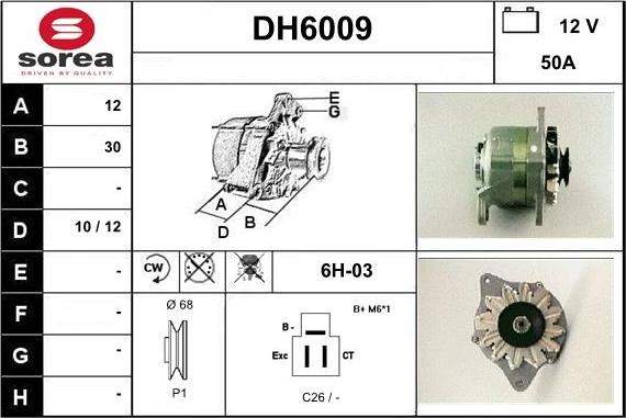 Sera DH6009 - Alternatore autozon.pro