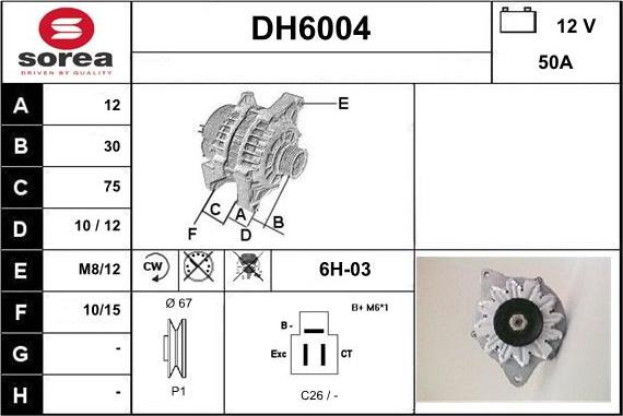 Sera DH6004 - Alternatore autozon.pro