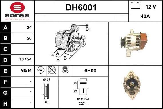 Sera DH6001 - Alternatore autozon.pro