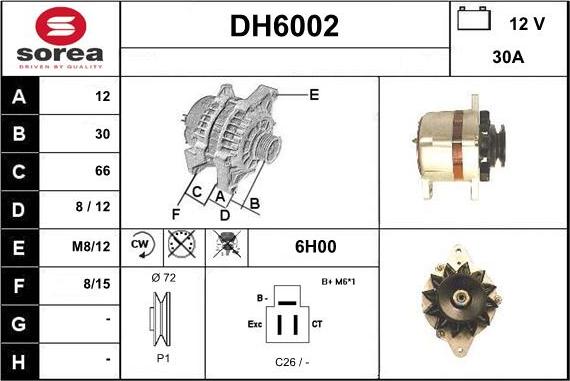 Sera DH6002 - Alternatore autozon.pro