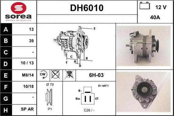 Sera DH6010 - Alternatore autozon.pro