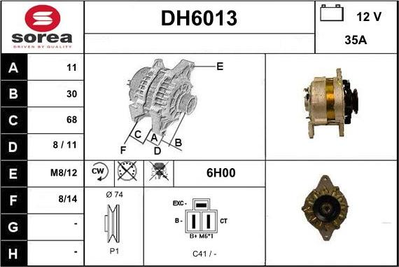 Sera DH6013 - Alternatore autozon.pro