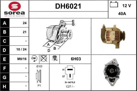 Sera DH6021 - Alternatore autozon.pro