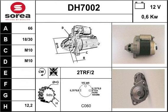 Sera DH7002 - Motorino d'avviamento autozon.pro