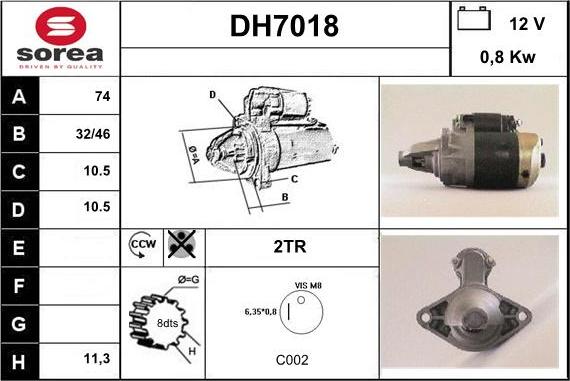 Sera DH7018 - Motorino d'avviamento autozon.pro