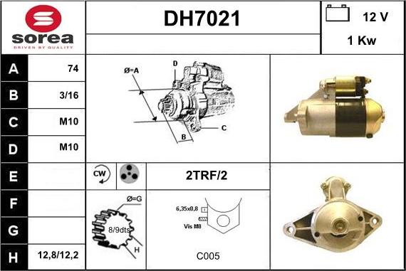 Sera DH7021 - Motorino d'avviamento autozon.pro