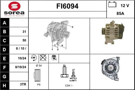 Sera FI6094 - Alternatore autozon.pro