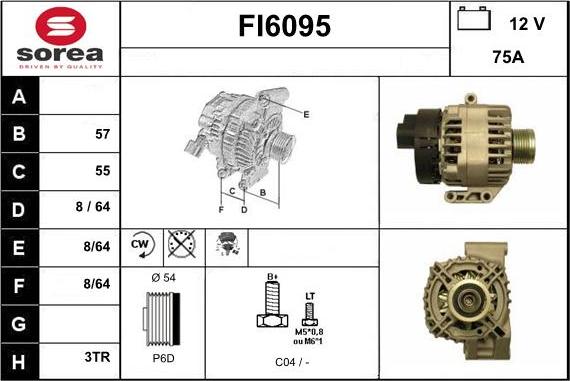 Sera FI6095 - Alternatore autozon.pro