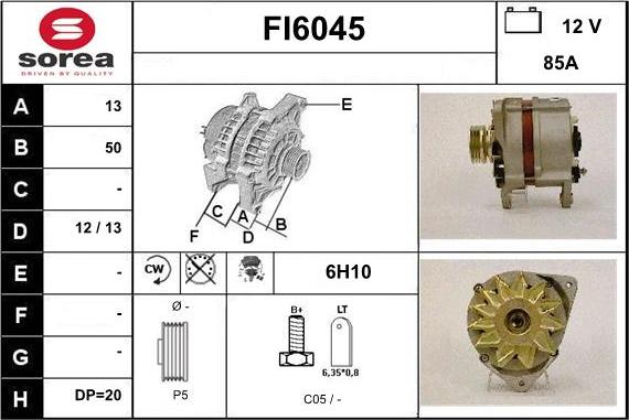 Sera FI6045 - Alternatore autozon.pro