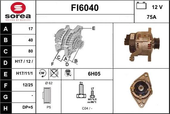 Sera FI6040 - Alternatore autozon.pro