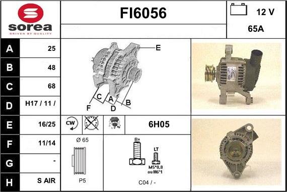 Sera FI6056 - Alternatore autozon.pro