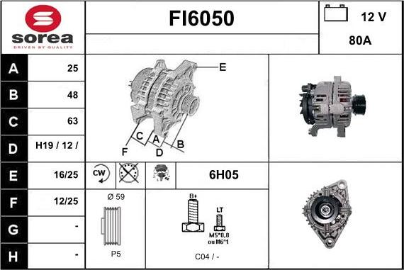 Sera FI6050 - Alternatore autozon.pro