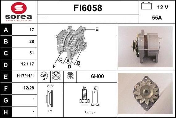 Sera FI6058 - Alternatore autozon.pro