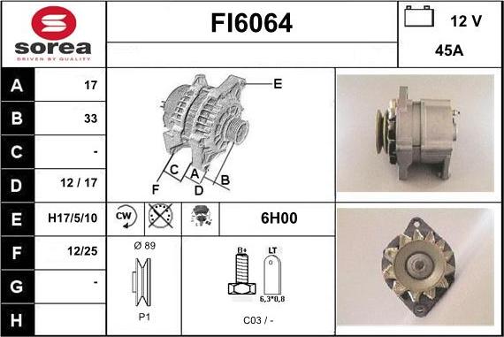 Sera FI6064 - Alternatore autozon.pro