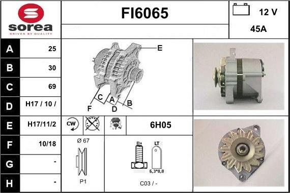 Sera FI6065 - Alternatore autozon.pro