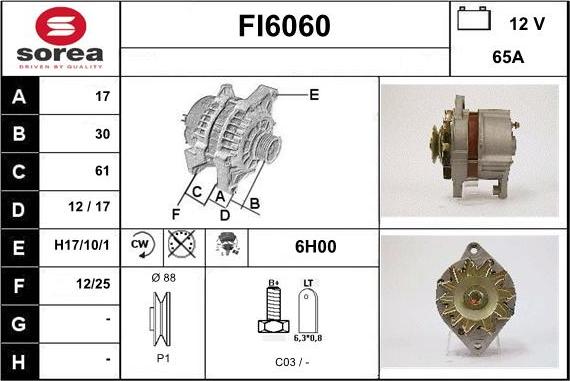 Sera FI6060 - Alternatore autozon.pro