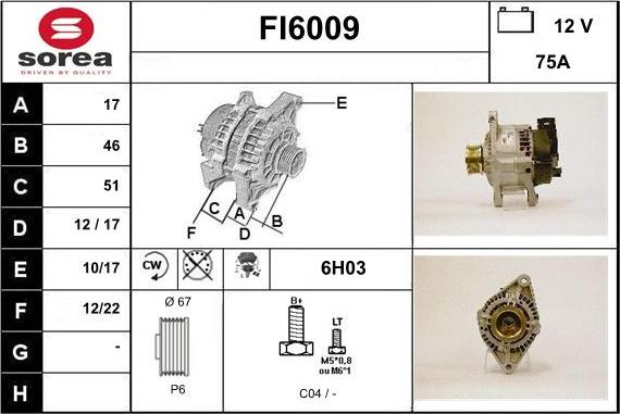 Sera FI6009 - Alternatore autozon.pro