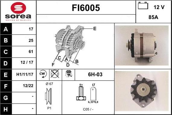 Sera FI6005 - Alternatore autozon.pro