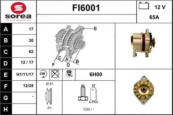 Sera FI6001 - Alternatore autozon.pro