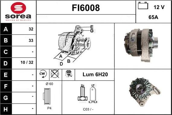 Sera FI6008 - Alternatore autozon.pro