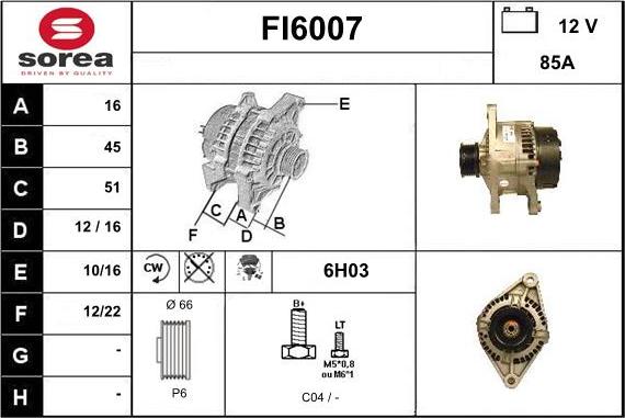 Sera FI6007 - Alternatore autozon.pro