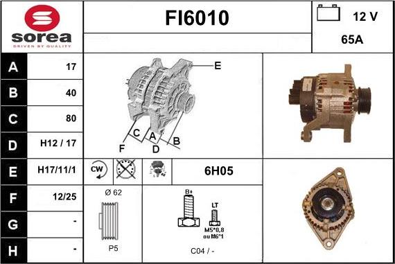 Sera FI6010 - Alternatore autozon.pro