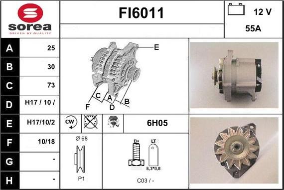 Sera FI6011 - Alternatore autozon.pro