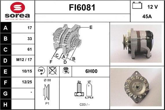 Sera FI6081 - Alternatore autozon.pro