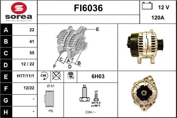 Sera FI6036 - Alternatore autozon.pro