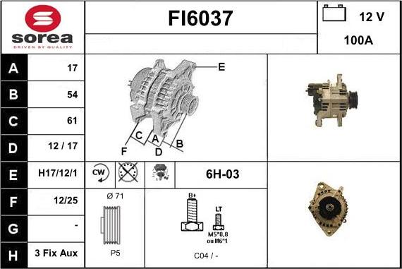 Sera FI6037 - Alternatore autozon.pro