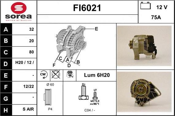 Sera FI6021 - Alternatore autozon.pro