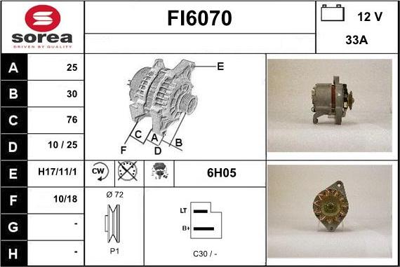 Sera FI6070 - Alternatore autozon.pro