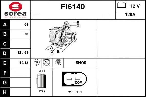 Sera FI6140 - Alternatore autozon.pro