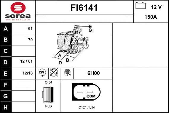 Sera FI6141 - Alternatore autozon.pro