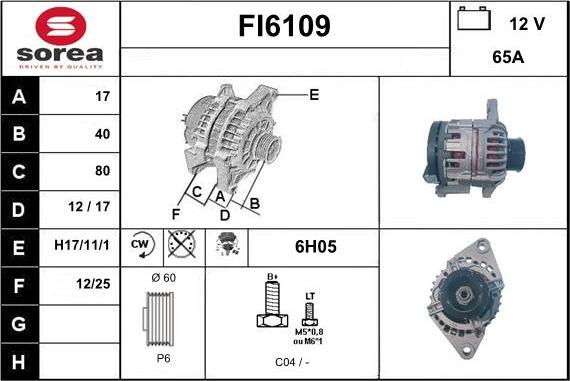 Sera FI6109 - Alternatore autozon.pro