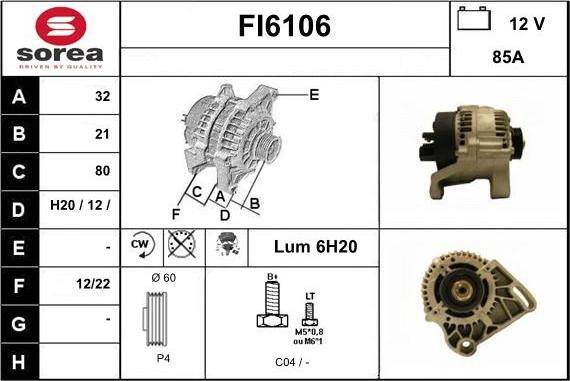 Sera FI6106 - Alternatore autozon.pro