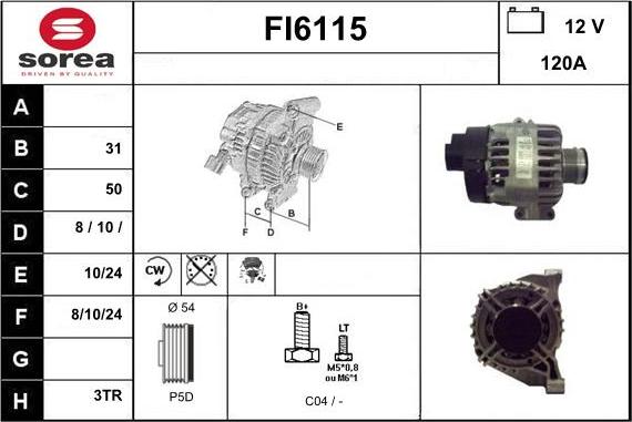 Sera FI6115 - Alternatore autozon.pro