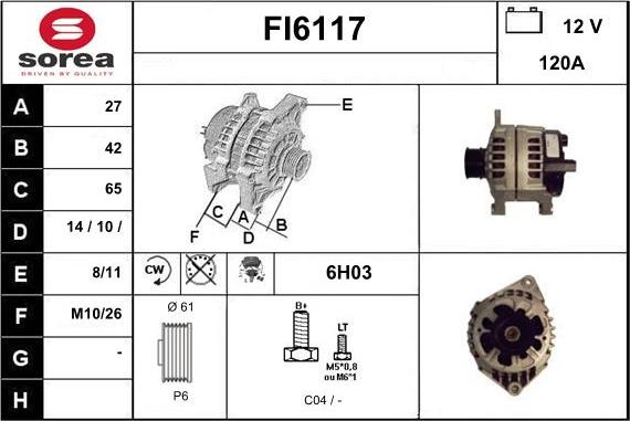 Sera FI6117 - Alternatore autozon.pro