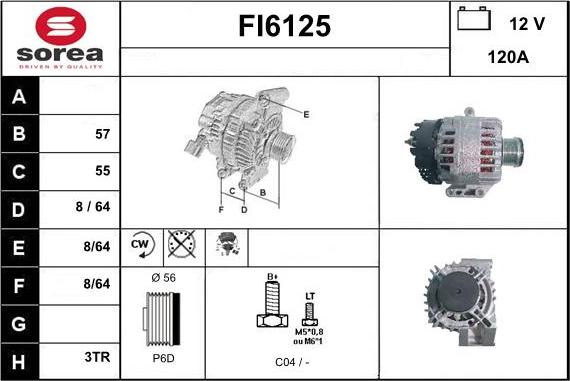 Sera FI6125 - Alternatore autozon.pro