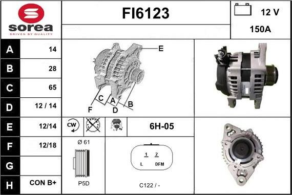 Sera FI6123 - Alternatore autozon.pro