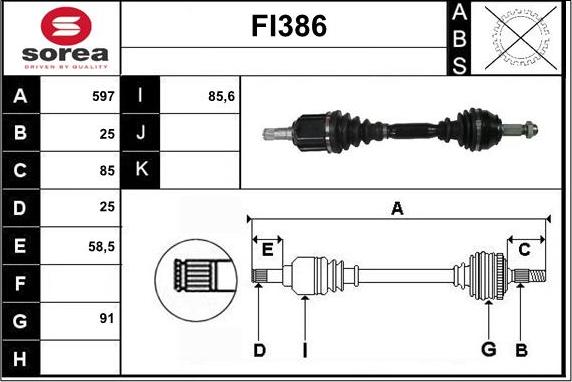 Sera FI386 - Albero motore / Semiasse autozon.pro