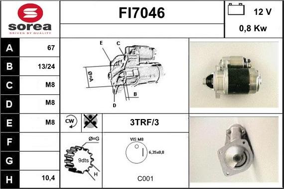 Sera FI7046 - Motorino d'avviamento autozon.pro