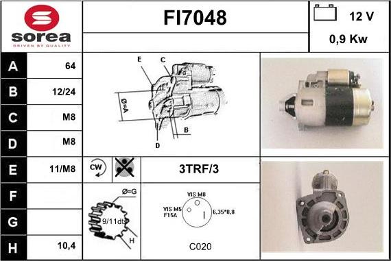 Sera FI7048 - Motorino d'avviamento autozon.pro