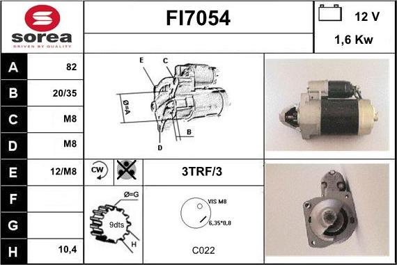 Sera FI7054 - Motorino d'avviamento autozon.pro